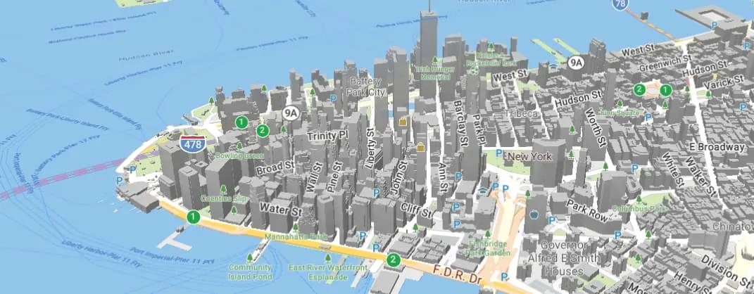 3D Buildings Map Screenshot