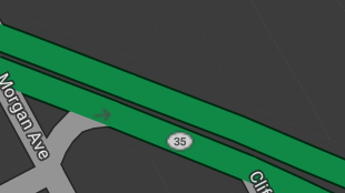 Map screenshot showing Divided Highways 