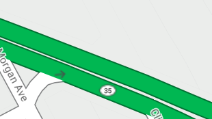 Map screenshot showing Divided Highways 