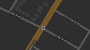 Map screenshot showing Divided Highways 