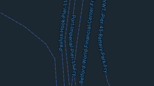 Map screenshot showing Ferry Lines 