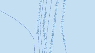 Map screenshot showing Ferry Lines 