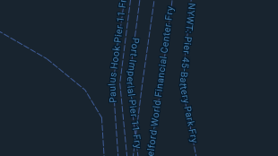 Map screenshot showing Ferry Lines 