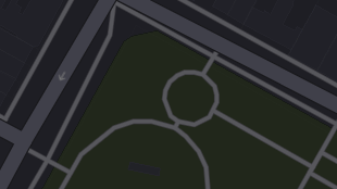 Map screenshot showing Footpaths 