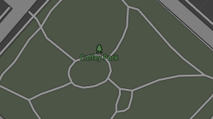Map screenshot showing Footpaths 