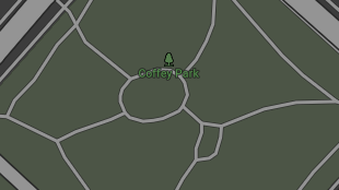Map screenshot showing Footpaths 
