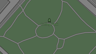 Map screenshot showing Footpaths 