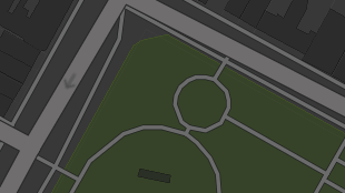 Map screenshot showing Footpaths 