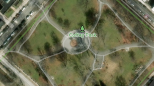Map screenshot showing Footpaths 