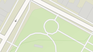 Map screenshot showing Footpaths 