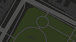 Map screenshot showing Footpaths 
