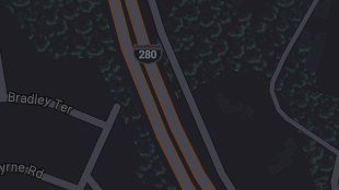 Map screenshot showing Interstates 
