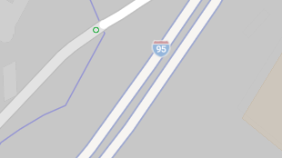 Map screenshot showing Interstates 