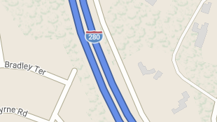 Map screenshot showing Interstates 