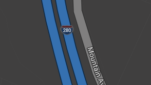 Map screenshot showing Interstates 