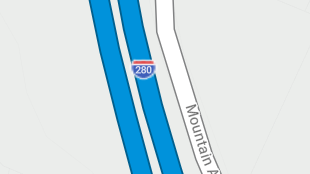 Map screenshot showing Interstates 