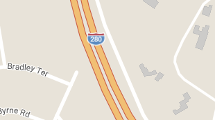 Map screenshot showing Interstates 