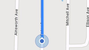 Map screenshot showing Route Lines 