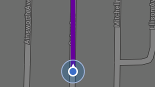 Map screenshot showing Route Lines 