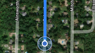 Map screenshot showing Route Lines 