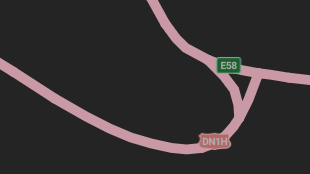 Map screenshot showing Toll Divided Highways 