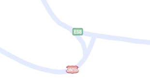 Map screenshot showing Toll Divided Highways 