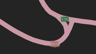 Map screenshot showing Toll Divided Highways 