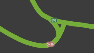 Map screenshot showing Toll Divided Highways 
