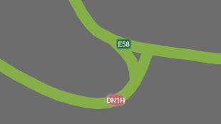 Map screenshot showing Toll Divided Highways 