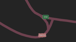 Map screenshot showing Toll Divided Highways 