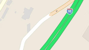 Map screenshot showing Toll Interstates 
