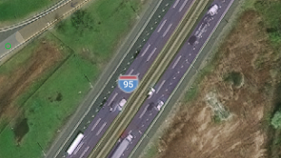 Map screenshot showing Toll Interstates 