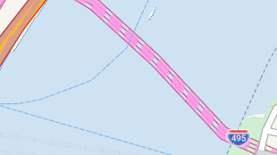 Map screenshot showing Toll Tunnels 